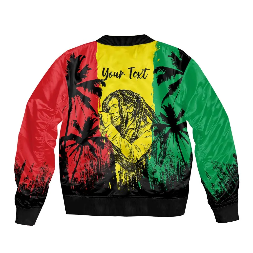 Reggae Soul B.Marley Personalized Bomber Jacket Tropical Grunge LT7