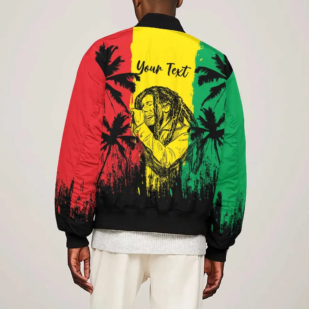Reggae Soul B.Marley Personalized Bomber Jacket Tropical Grunge LT7