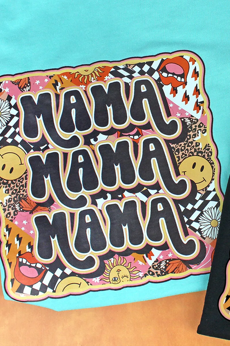 Retro Stacked Mama Comfort Colors Adult Ring-Spun Cotton Tee