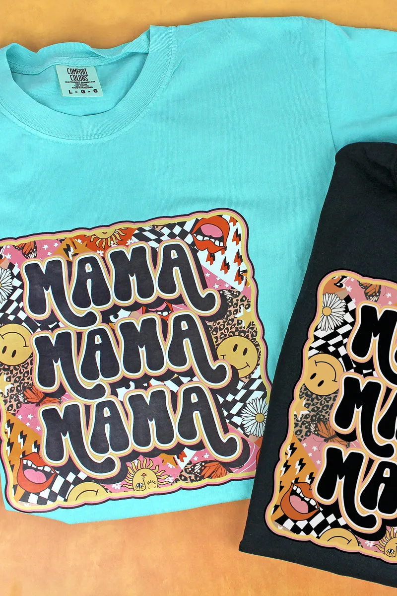 Retro Stacked Mama Comfort Colors Adult Ring-Spun Cotton Tee
