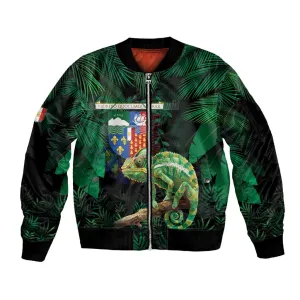 Reunion Island Sleeve Zip Bomber Jacket Furcifer Pardalis LT15