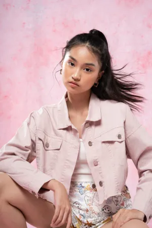 Ripped Color Denim Jacket