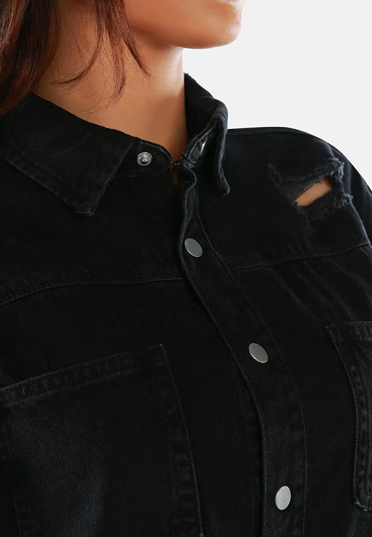 Ripped Denim Jacket