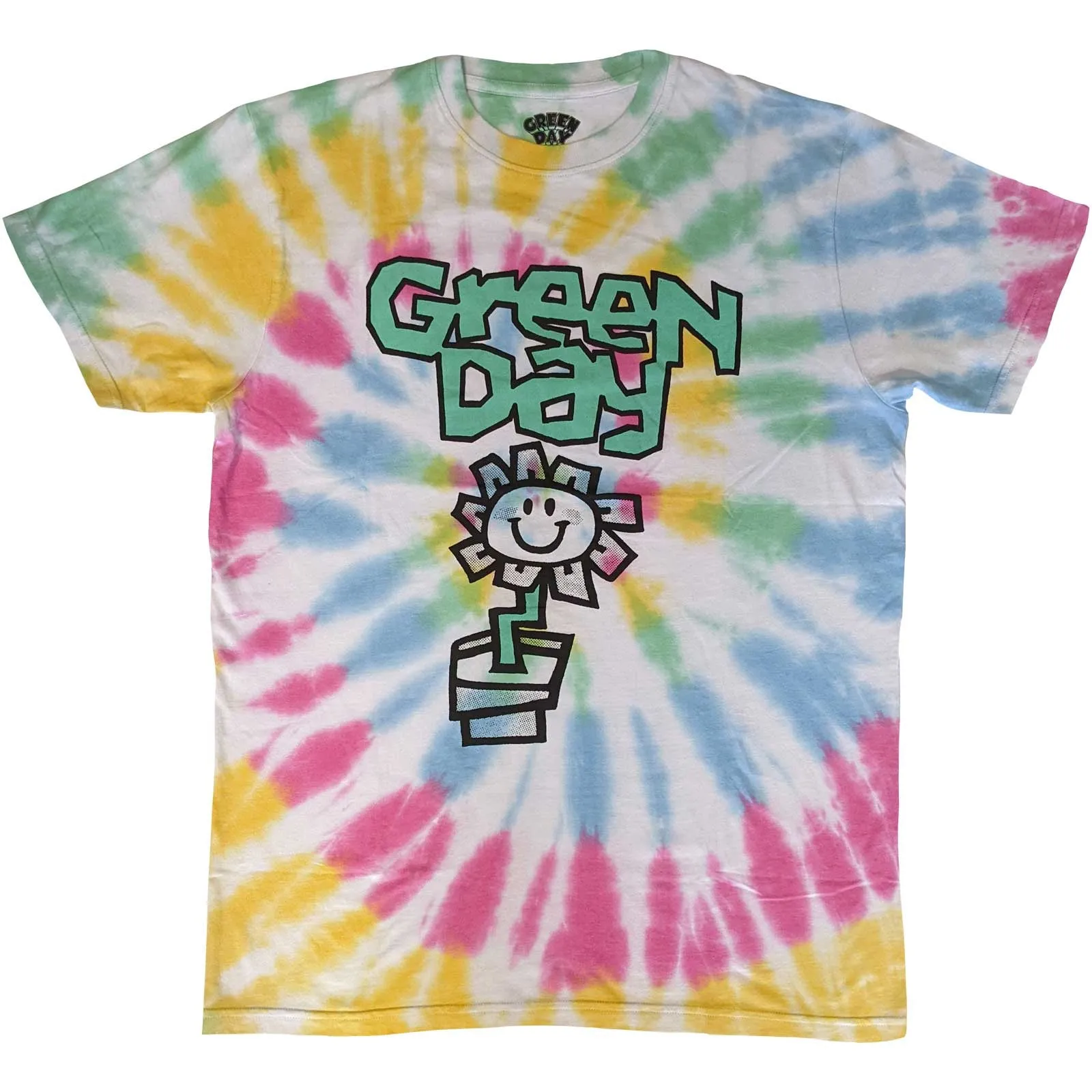 Rock Off - Green Day "Flowerpot" Wash Unisex T-Shirt