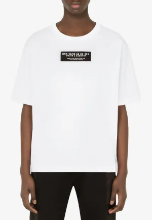 Rubberized Logo-Patch Cotton T-shirt