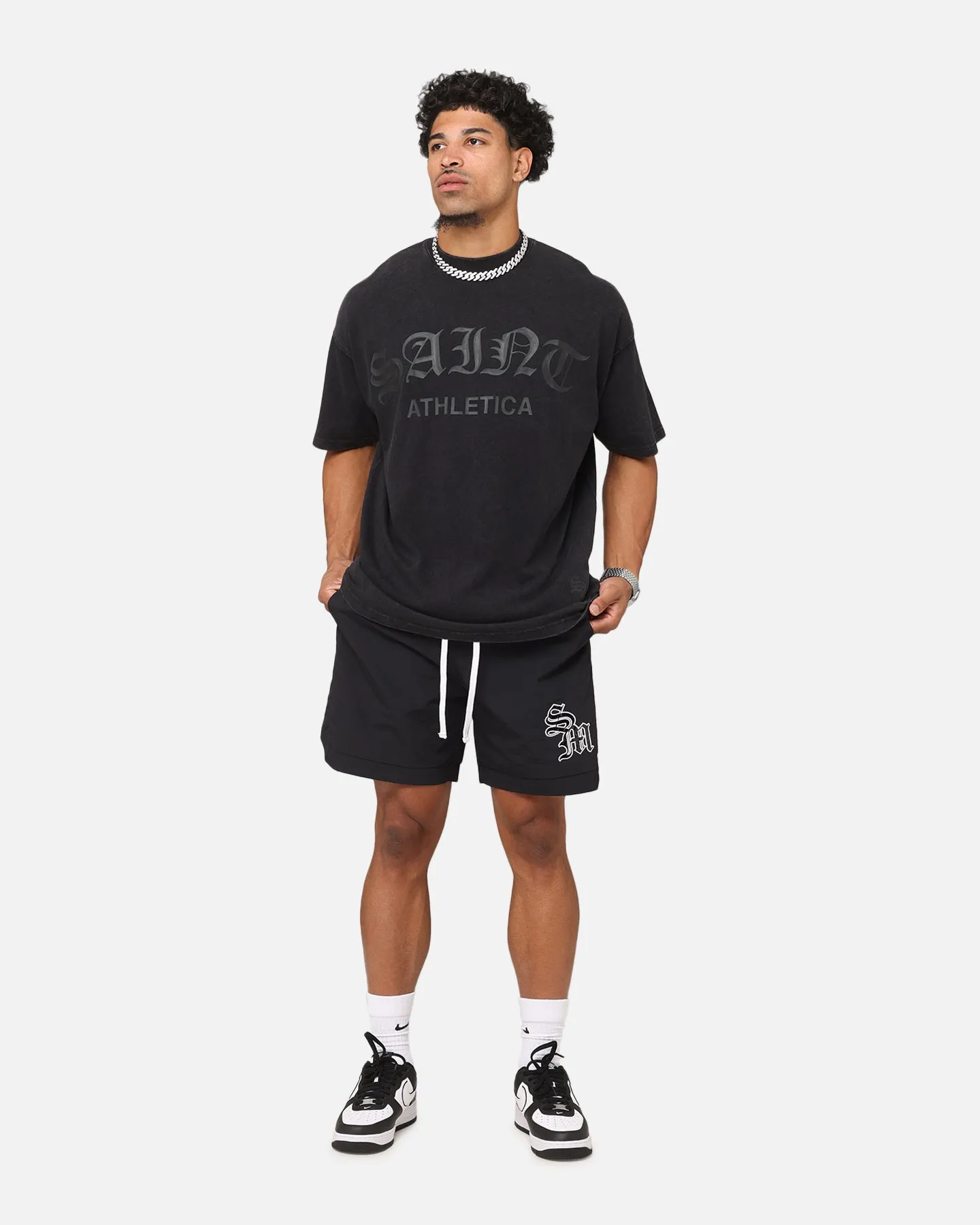 Saint Morta Saint Athletica Boxy T-Shirt Vintage Black