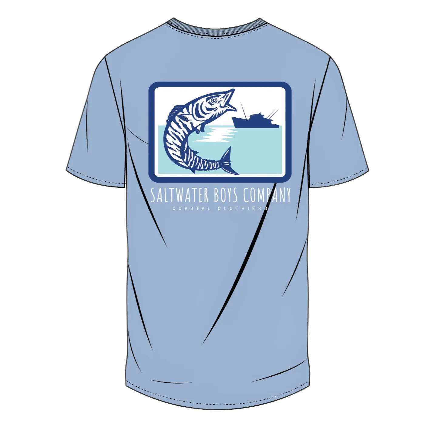 Saltwater Boys Company Wahoo Fish T-Shirt - Blue
