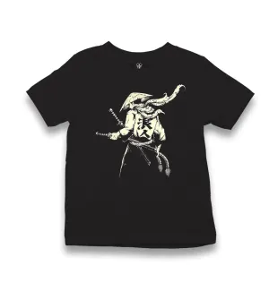 Samurai - Sword Kid's Black T-shirt
