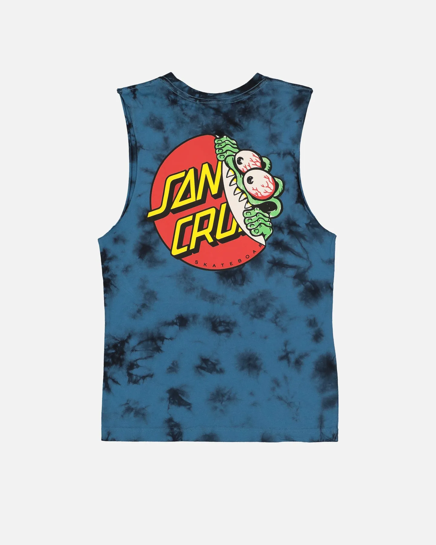 Santa Cruz Kids' Beware Dot Tie Dye Muscle T-Shirt Blue Tie Dye