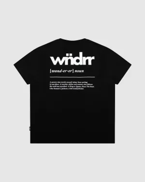 SAY MY NAME BOX FIT TEE - BLACK