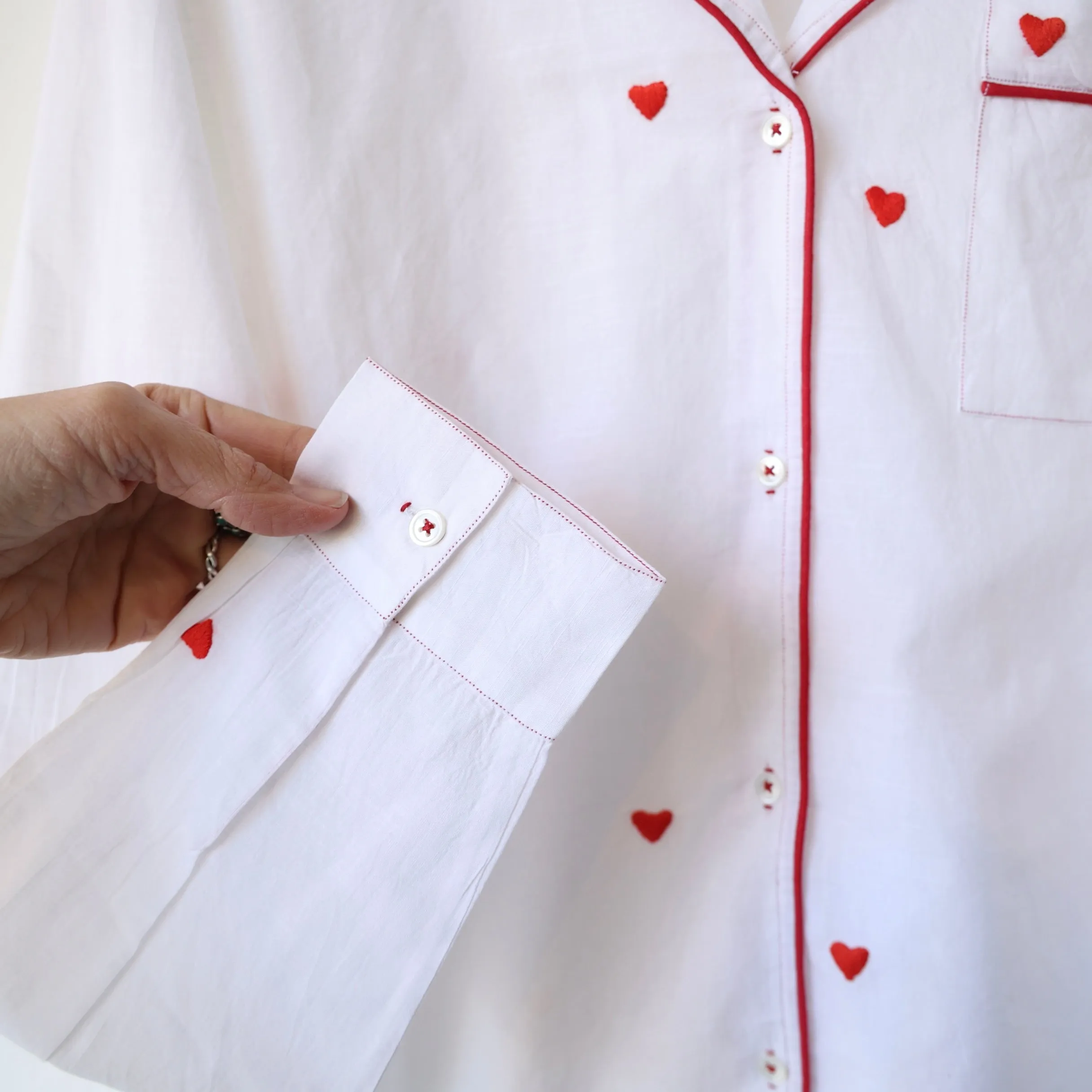 Scarlette Handwoven Hearts Pajama Set