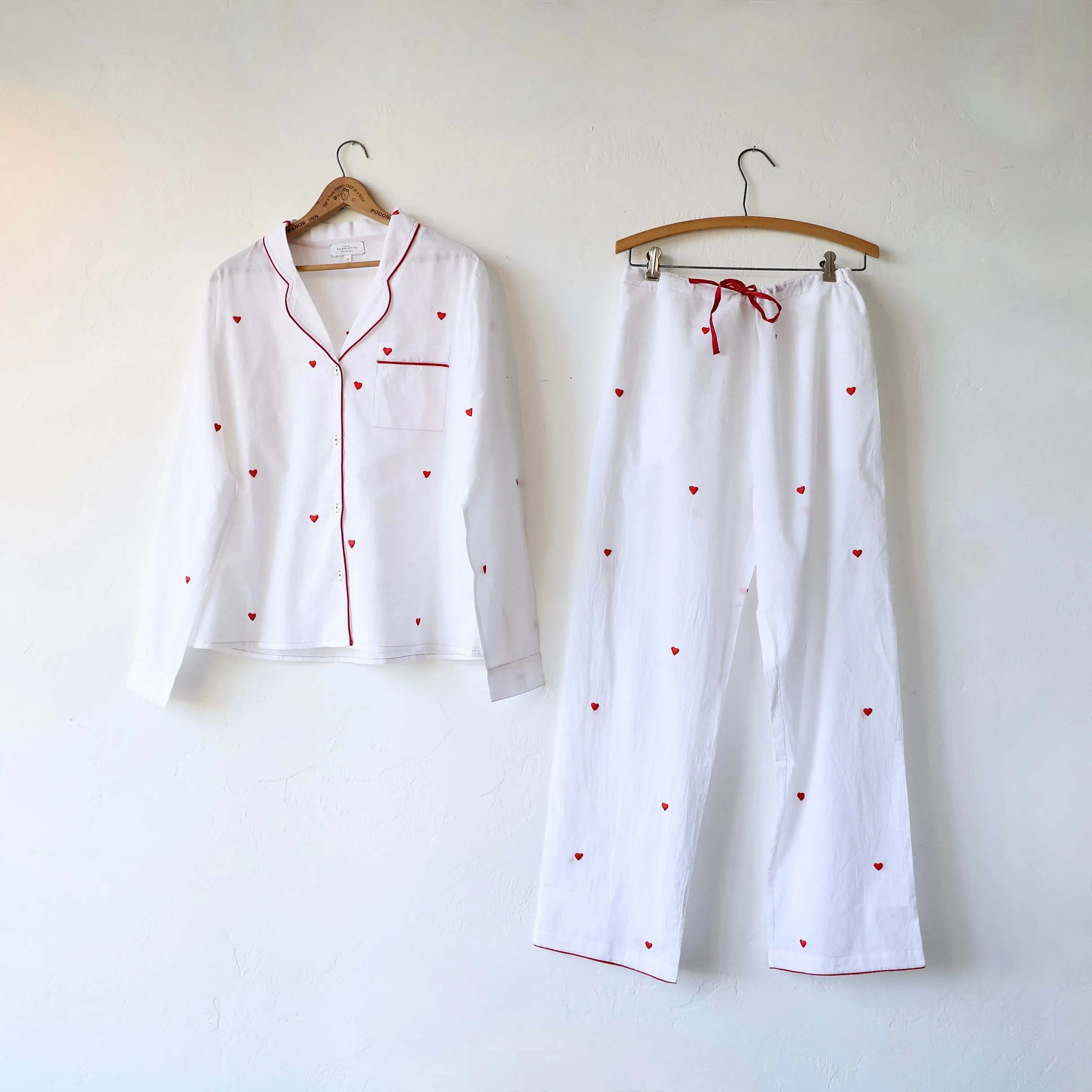 Scarlette Handwoven Hearts Pajama Set