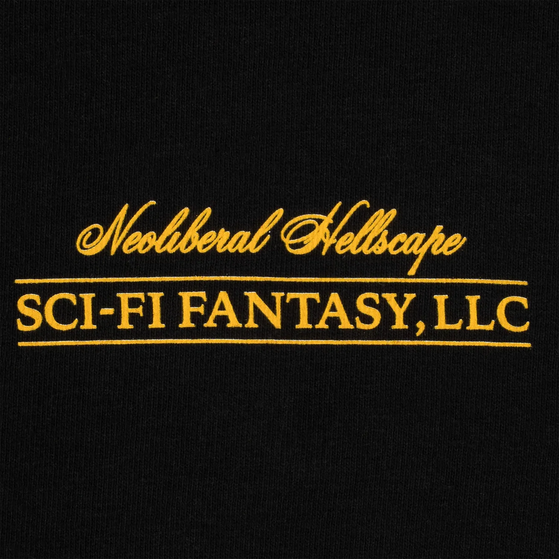 Sci-Fi Fantasy Neoliberal Tee - Black