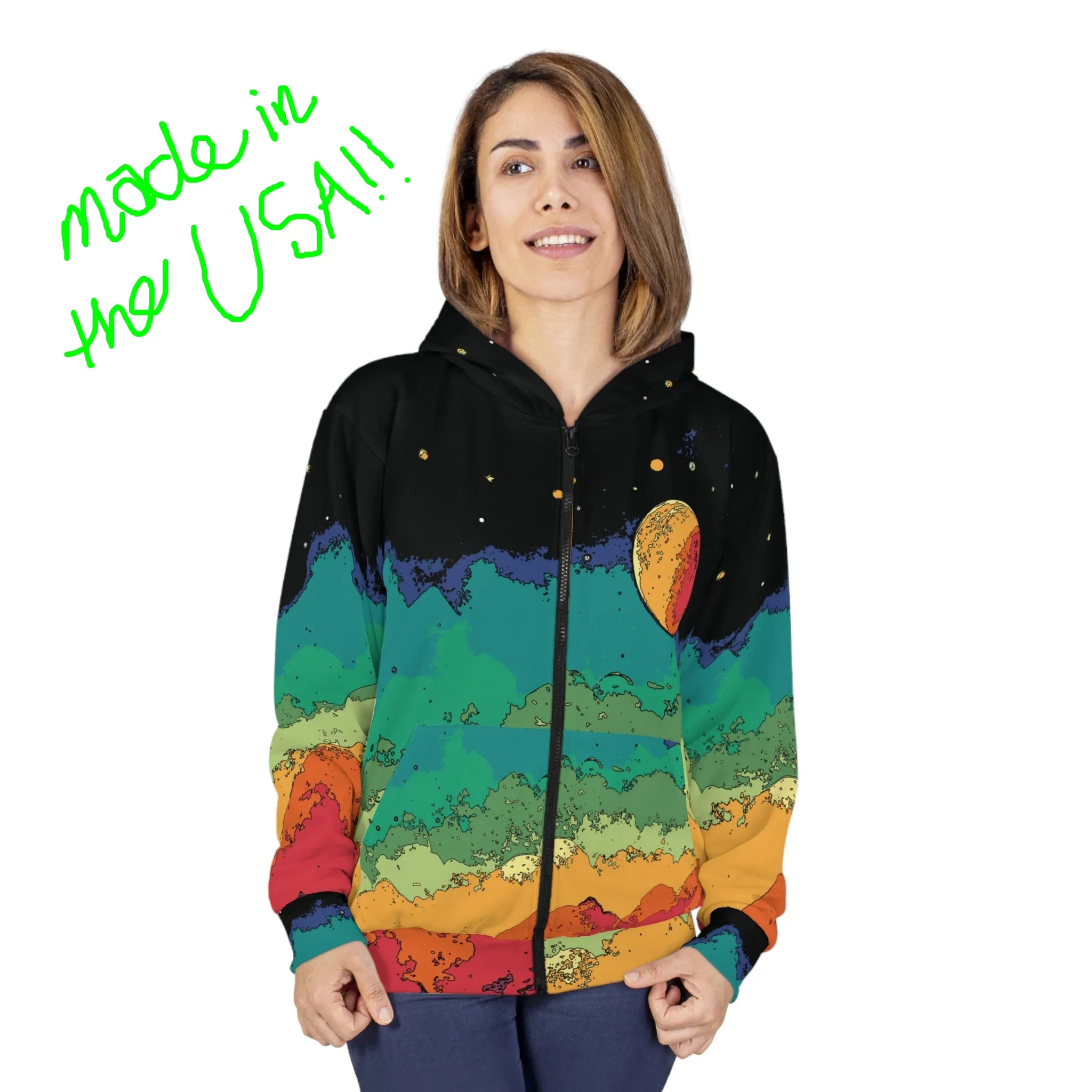 Scifi Lofi Zip Up Hoodie