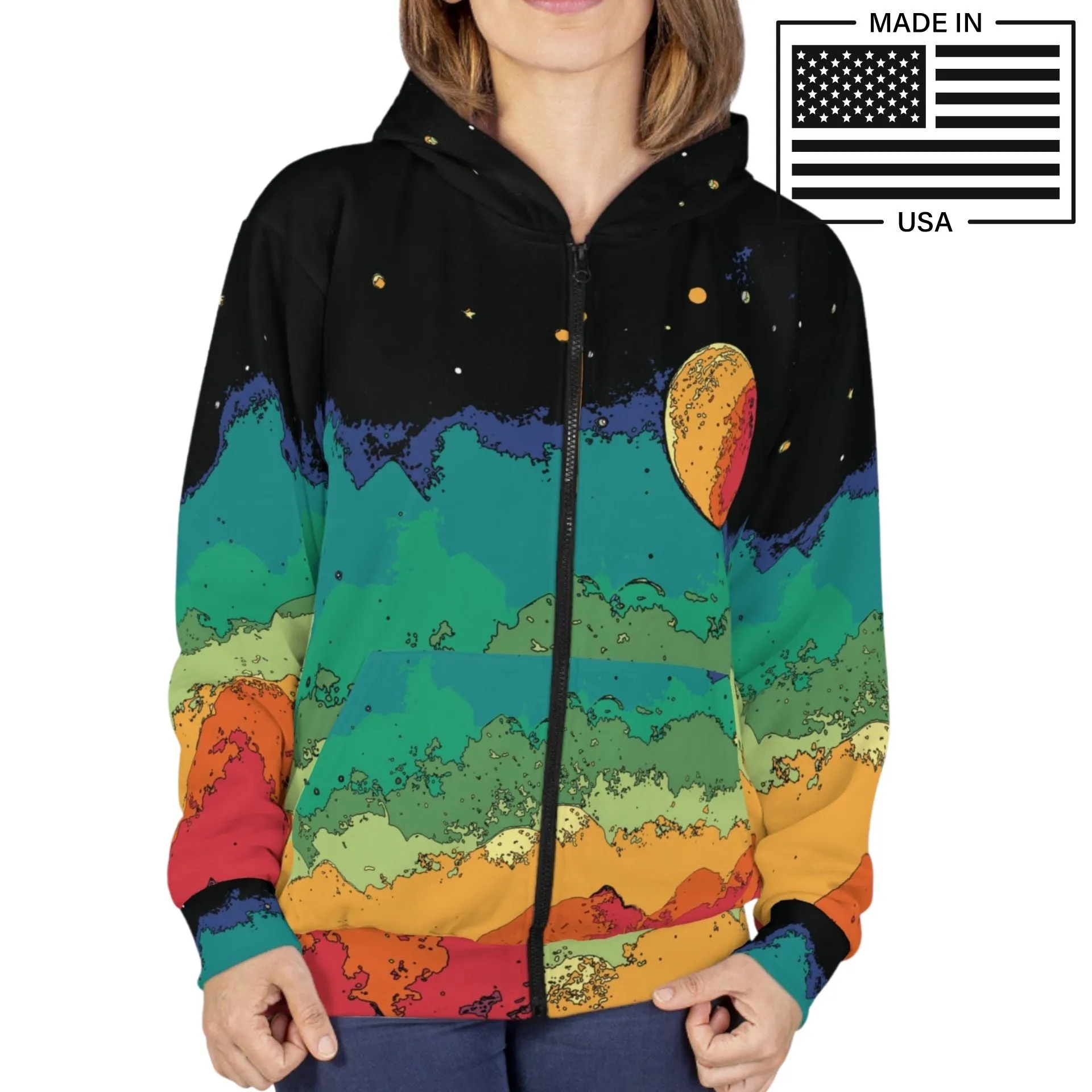 Scifi Lofi Zip Up Hoodie
