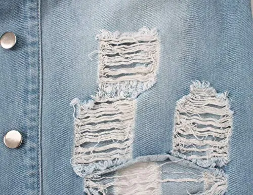SeNight Ripped Jean Jacket
