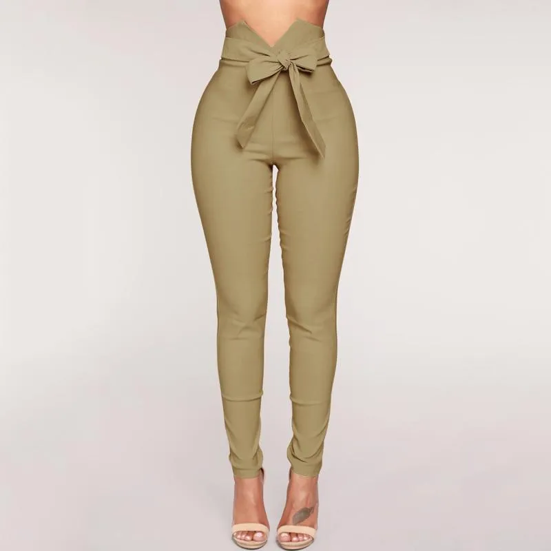 Sexy Bow Slim Elastic Pants