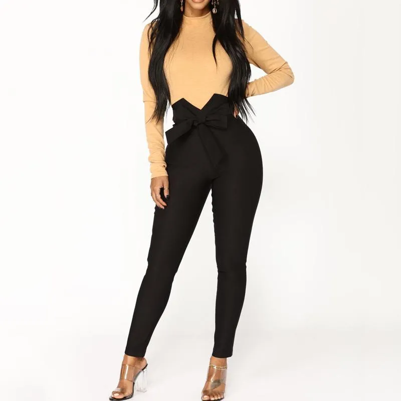 Sexy Bow Slim Elastic Pants