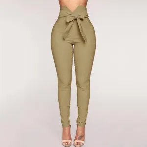 Sexy Bow Slim Elastic Pants