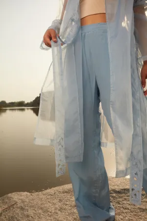 Side Drawstring Pants - Powder Blue