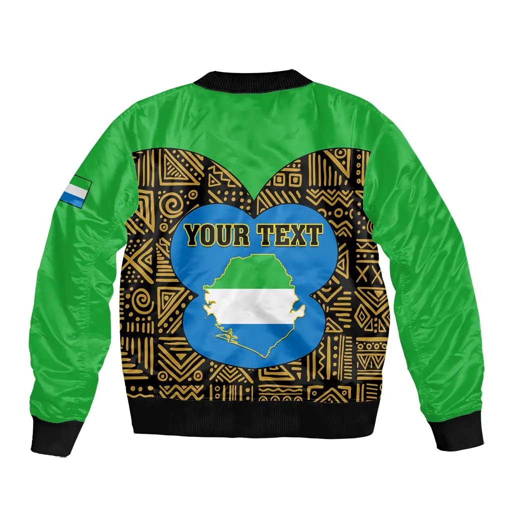Sierra Leone Independence Day 2024 Bomber Jacket Happy 63rd Anniversary African Pattern LT01