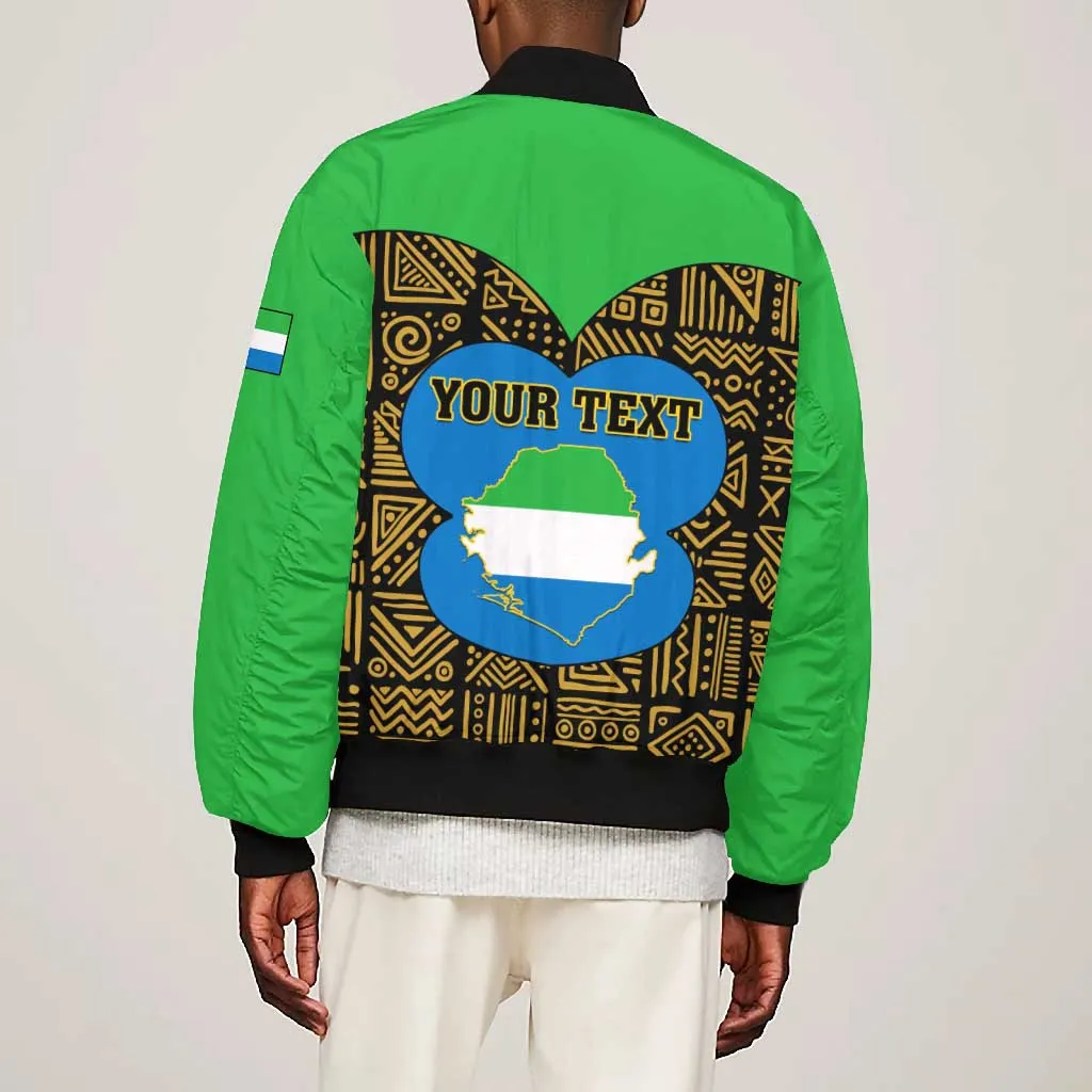 Sierra Leone Independence Day 2024 Bomber Jacket Happy 63rd Anniversary African Pattern LT01