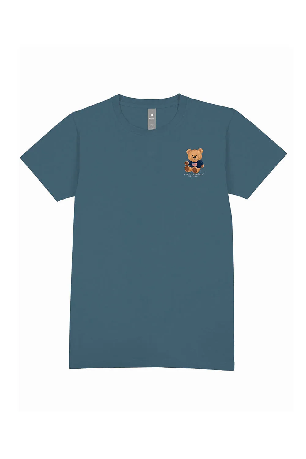 Simply Southern Teddy Bear T-Shirt for Women in Comet Blue | SS-USA-COMET