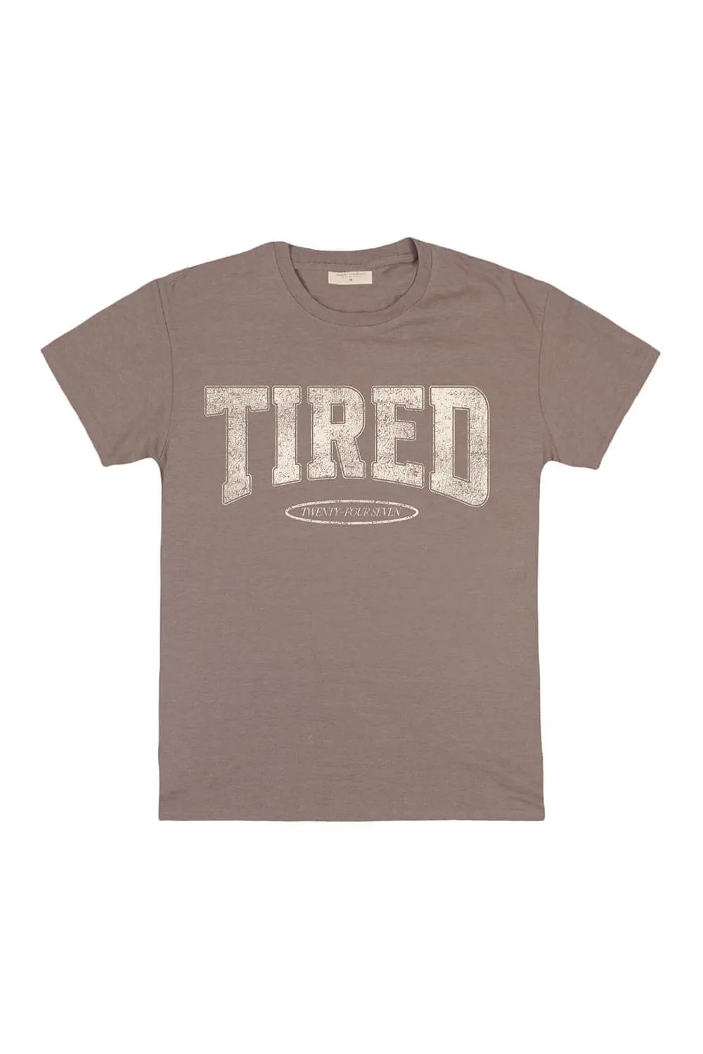Simply Southern Tired T-Shirt for Women in Desert Heather | SS-TIRED-DESERTHTHR