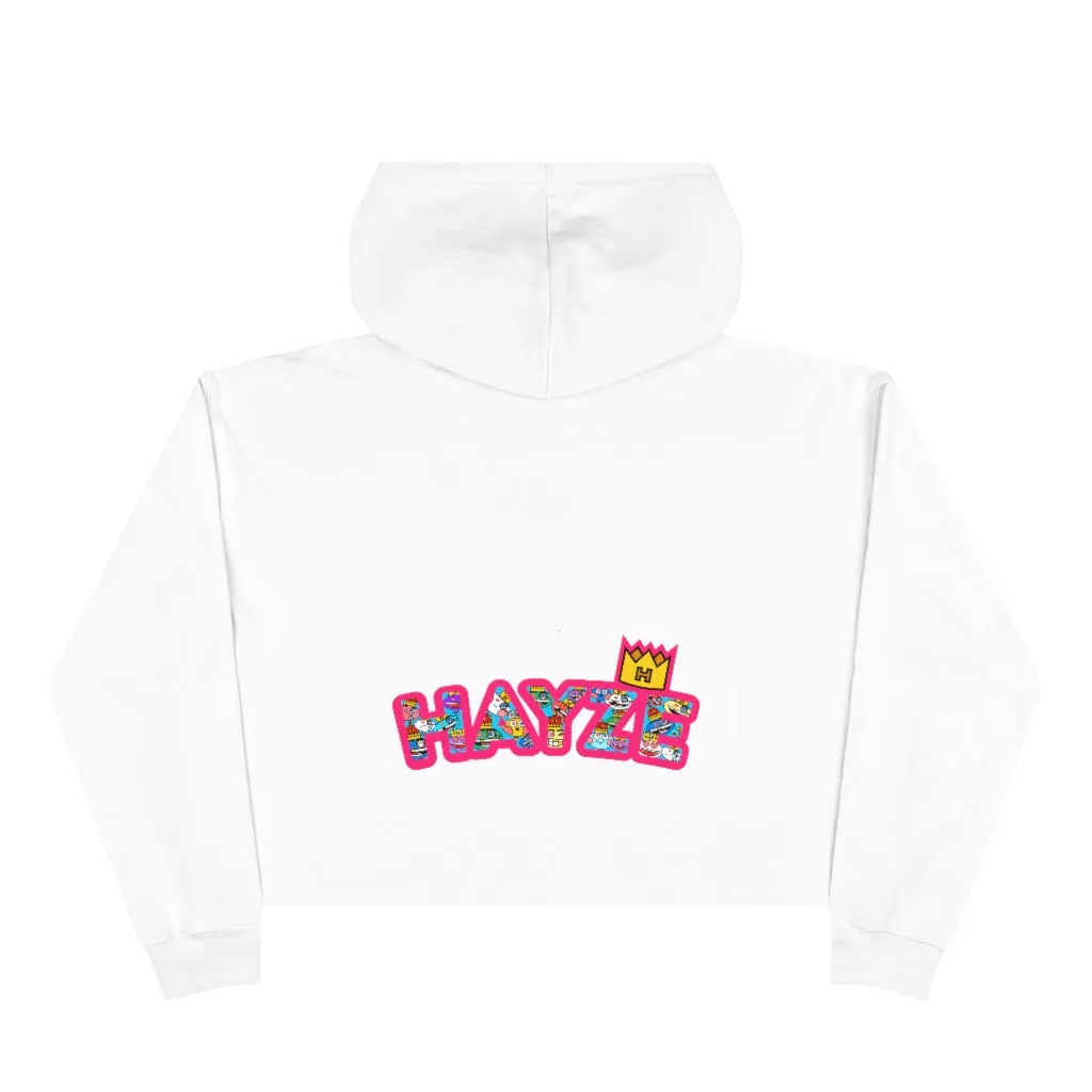 SKY COMMANDER CHIP Pink Crop Hoodie