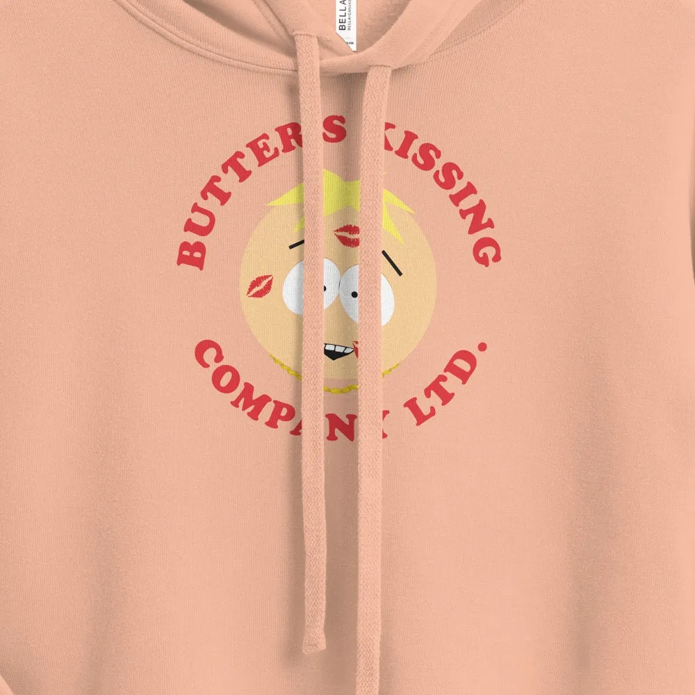 South Park Butter's Kissing Company Women's Fleece Crop Hooded Sweatshirt