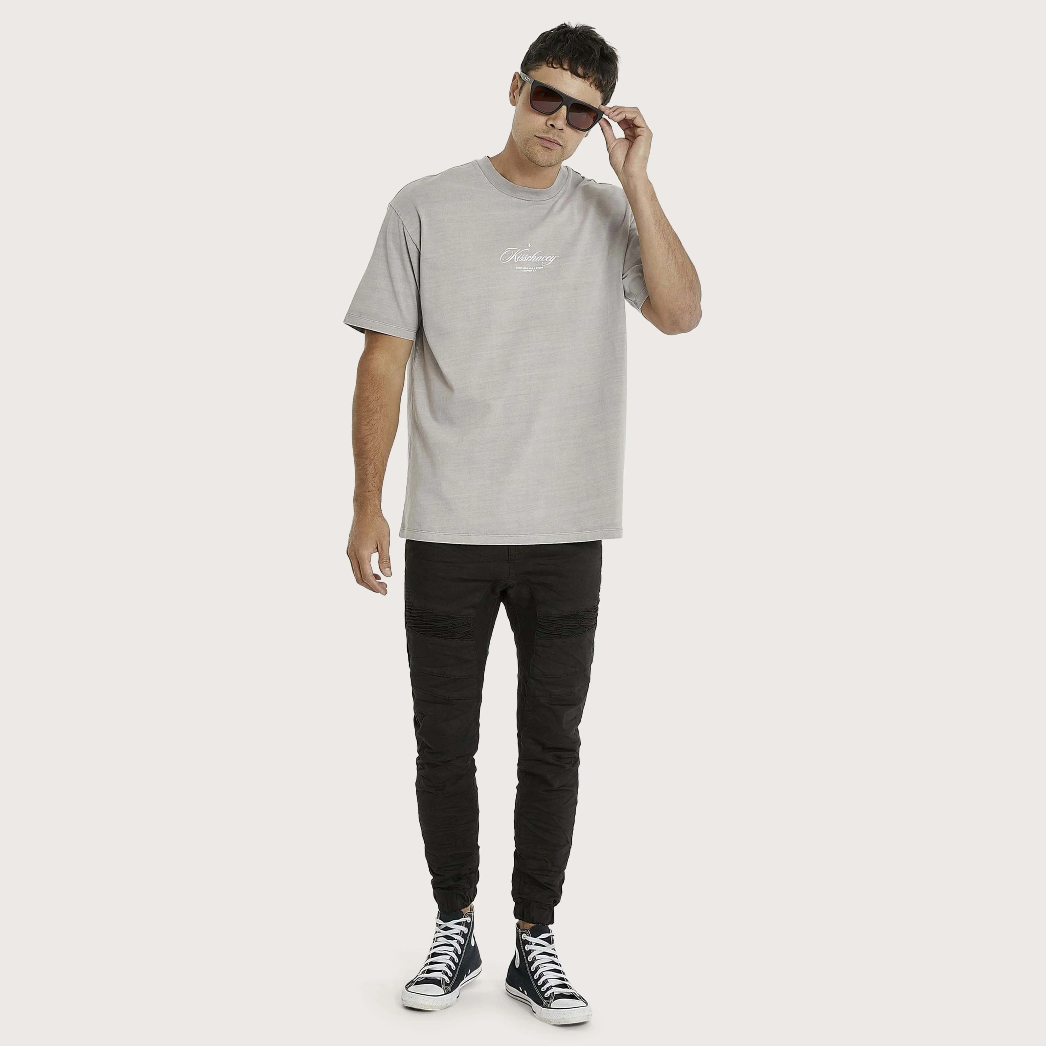 Steel Doves Heavy Box Fit T-Shirt Pigment Gull