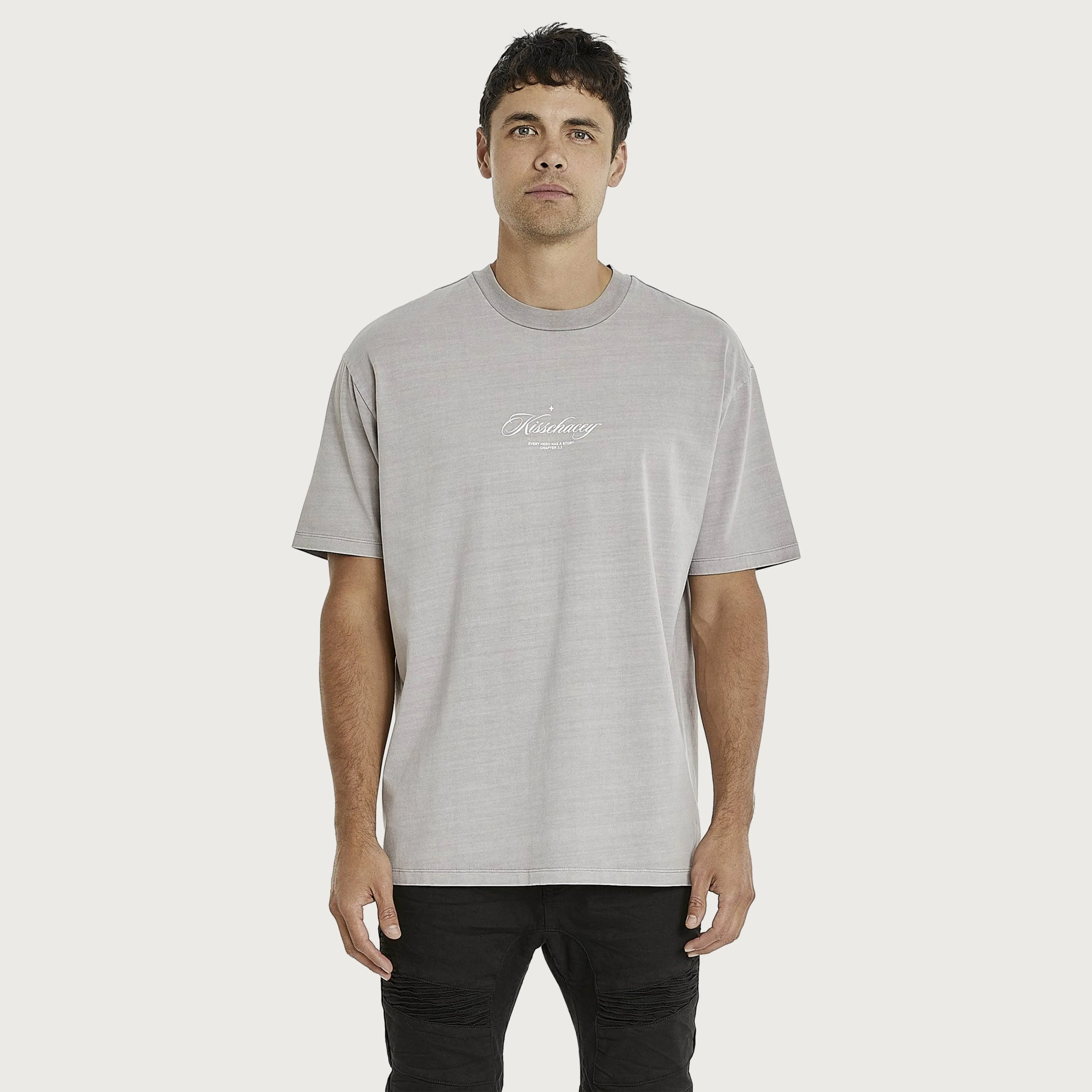 Steel Doves Heavy Box Fit T-Shirt Pigment Gull