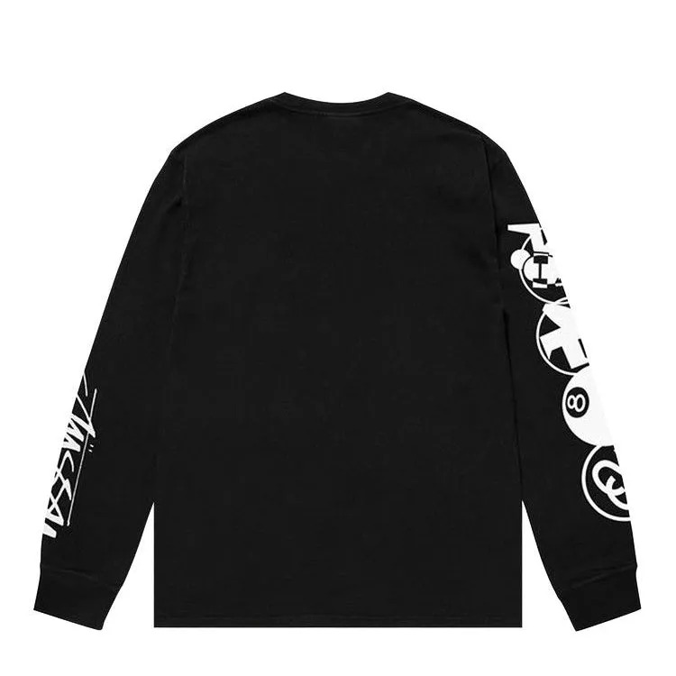 Stussy Stacked Pigment Dyed Long-Sleeve Tee 'Black'