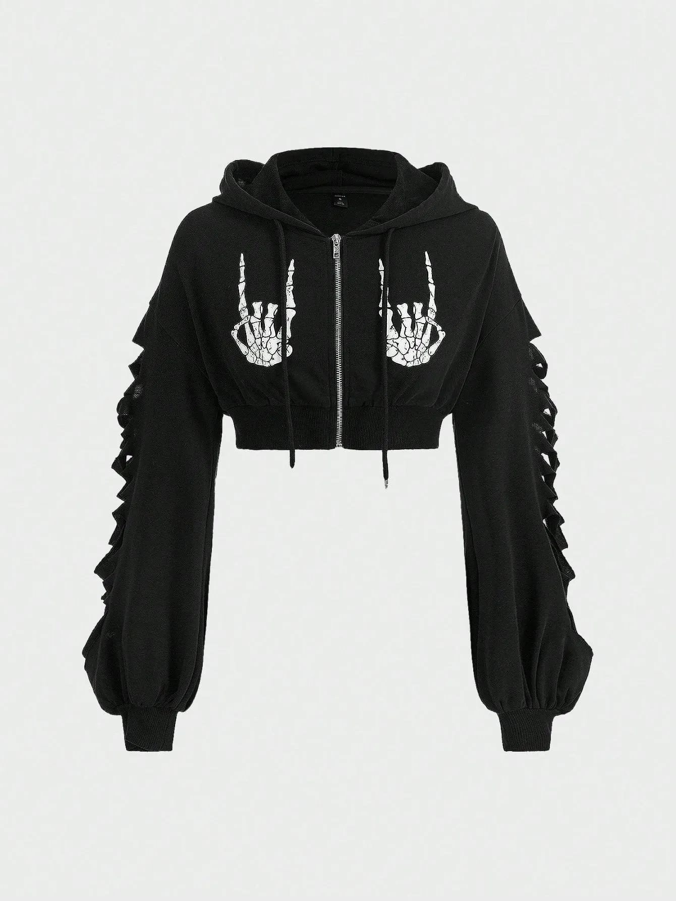 Sudadera PUNK con estampado de esqueleto - Cherry Vibes CR