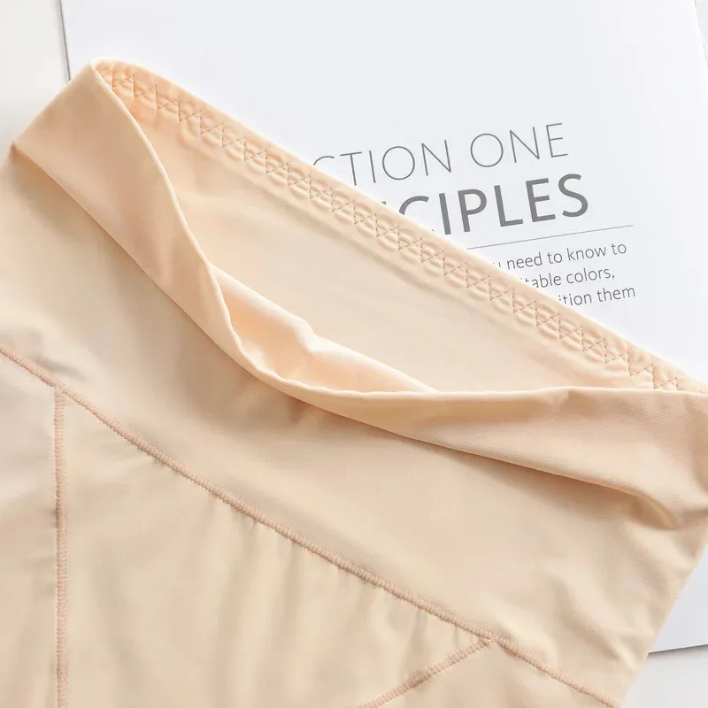 Summer Women's Ice Silk High Waist Three - point Pants - Slim Lingerie - Safety Shorts & Briefs