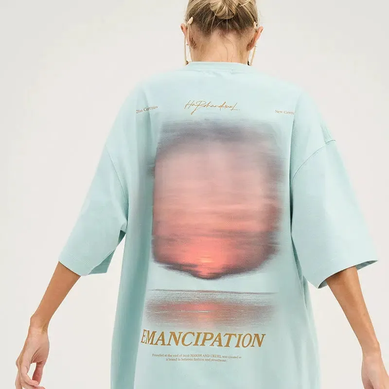 Sunset Graphic Crew Neck T-Shirt