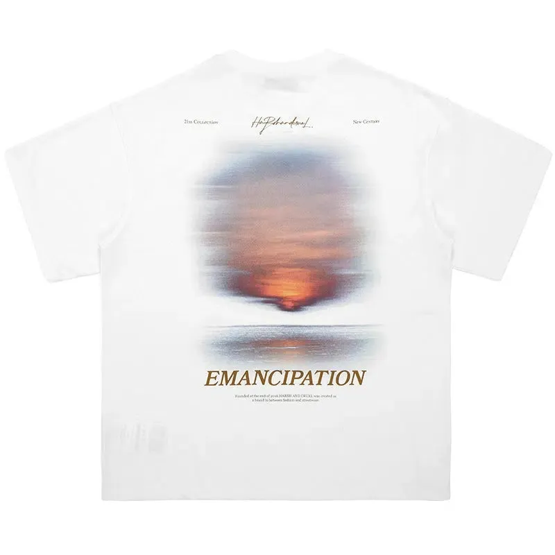 Sunset Graphic Crew Neck T-Shirt