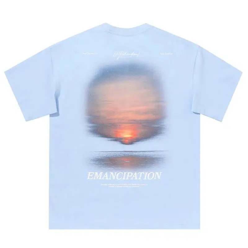 Sunset Graphic Crew Neck T-Shirt