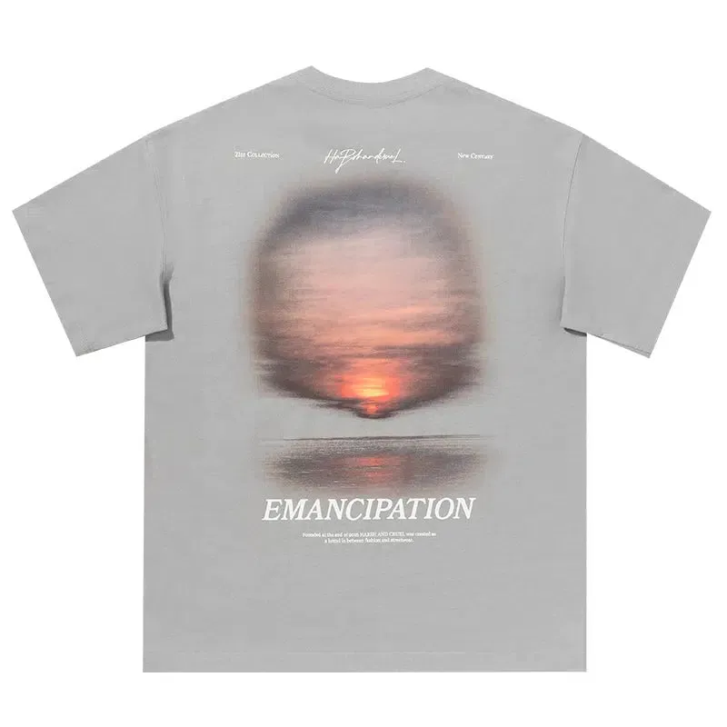 Sunset Graphic Crew Neck T-Shirt