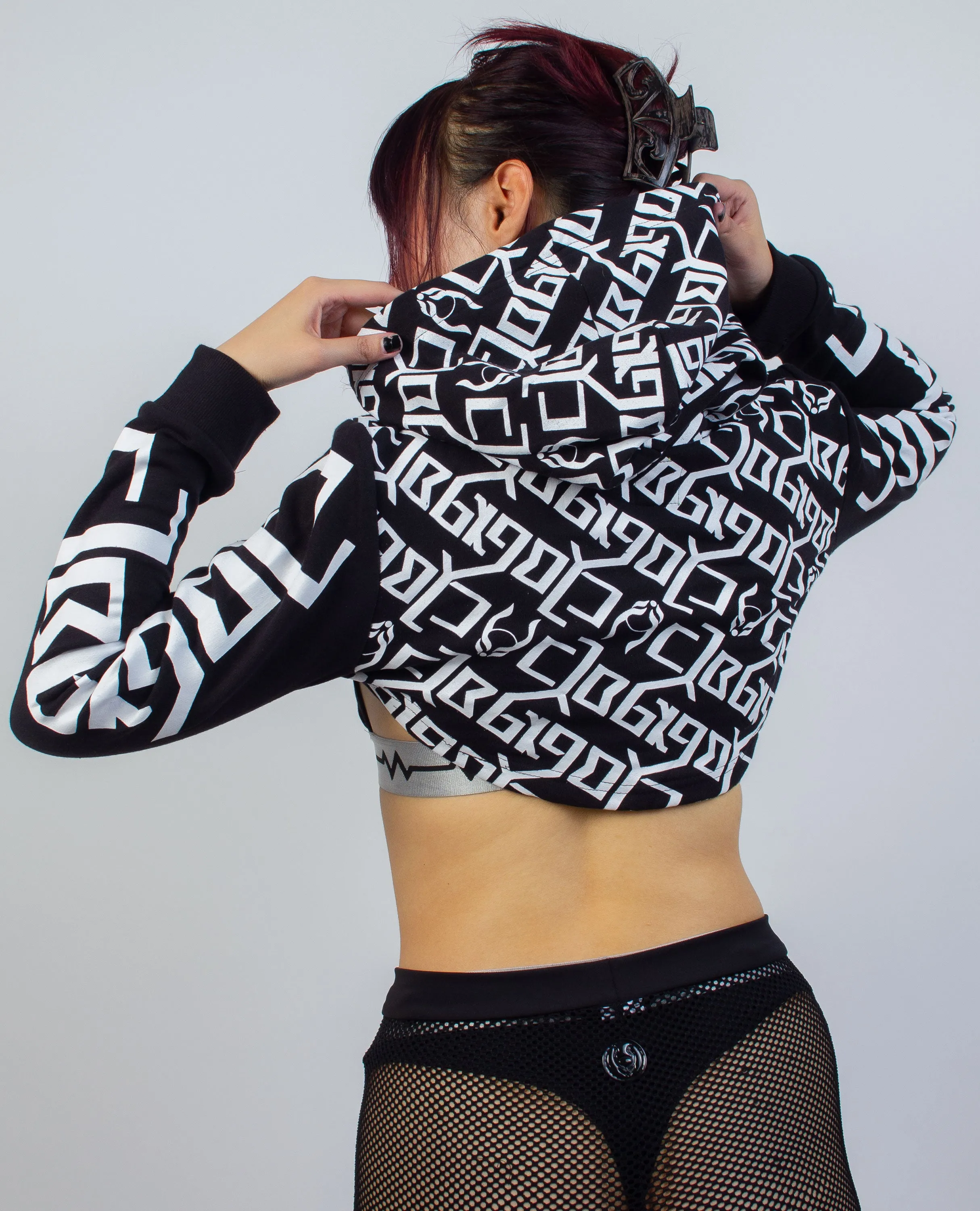 SUPER CROP HOODIE AMBIGRAM