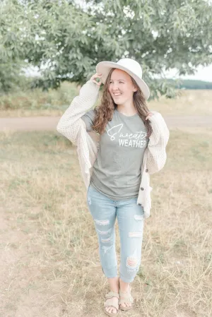 Sweater Weather Tee - Military Green