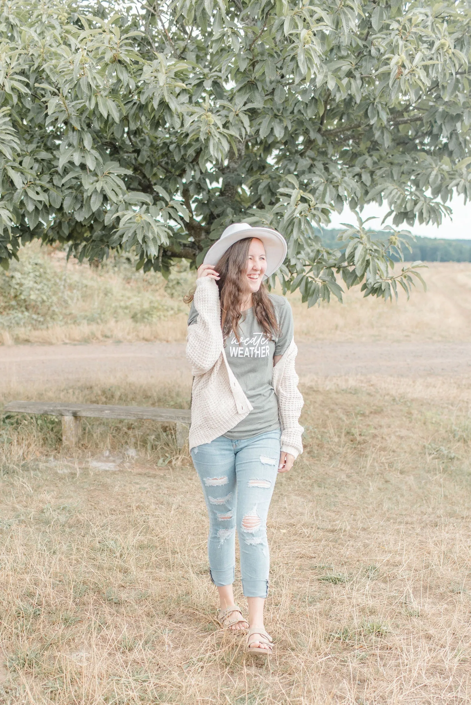 Sweater Weather Tee - Military Green