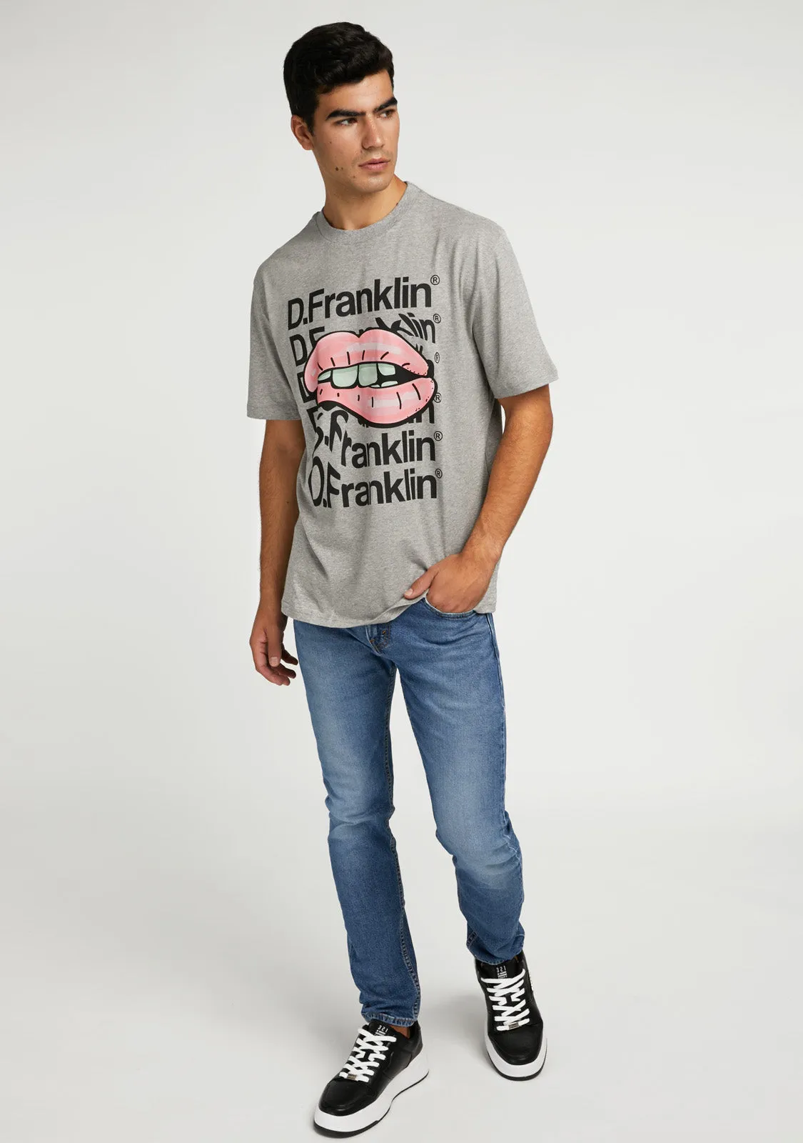T-Shirt Mouth Grey