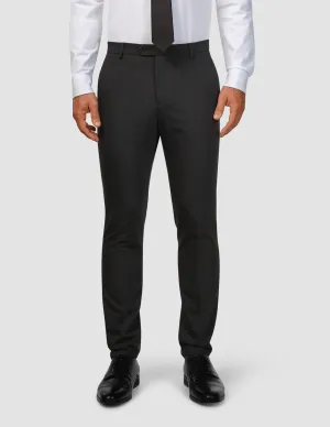 Tech Wool Suit Pants Slim Black
