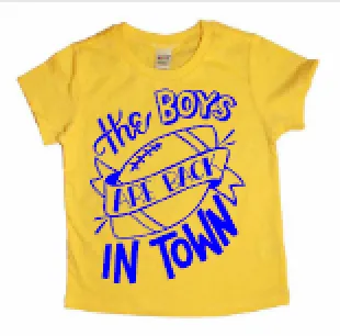 The Boy's Are Back In Town Football Team Custom Colors Kid's Shirt