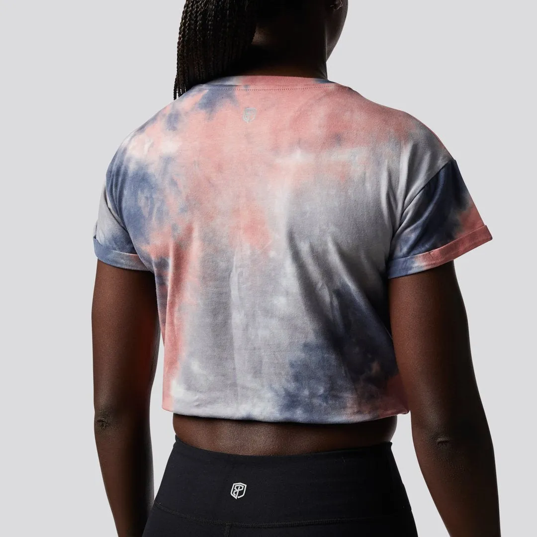 The Cropped Tie Dye Tee (Dusk)