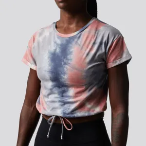 The Cropped Tie Dye Tee (Dusk)
