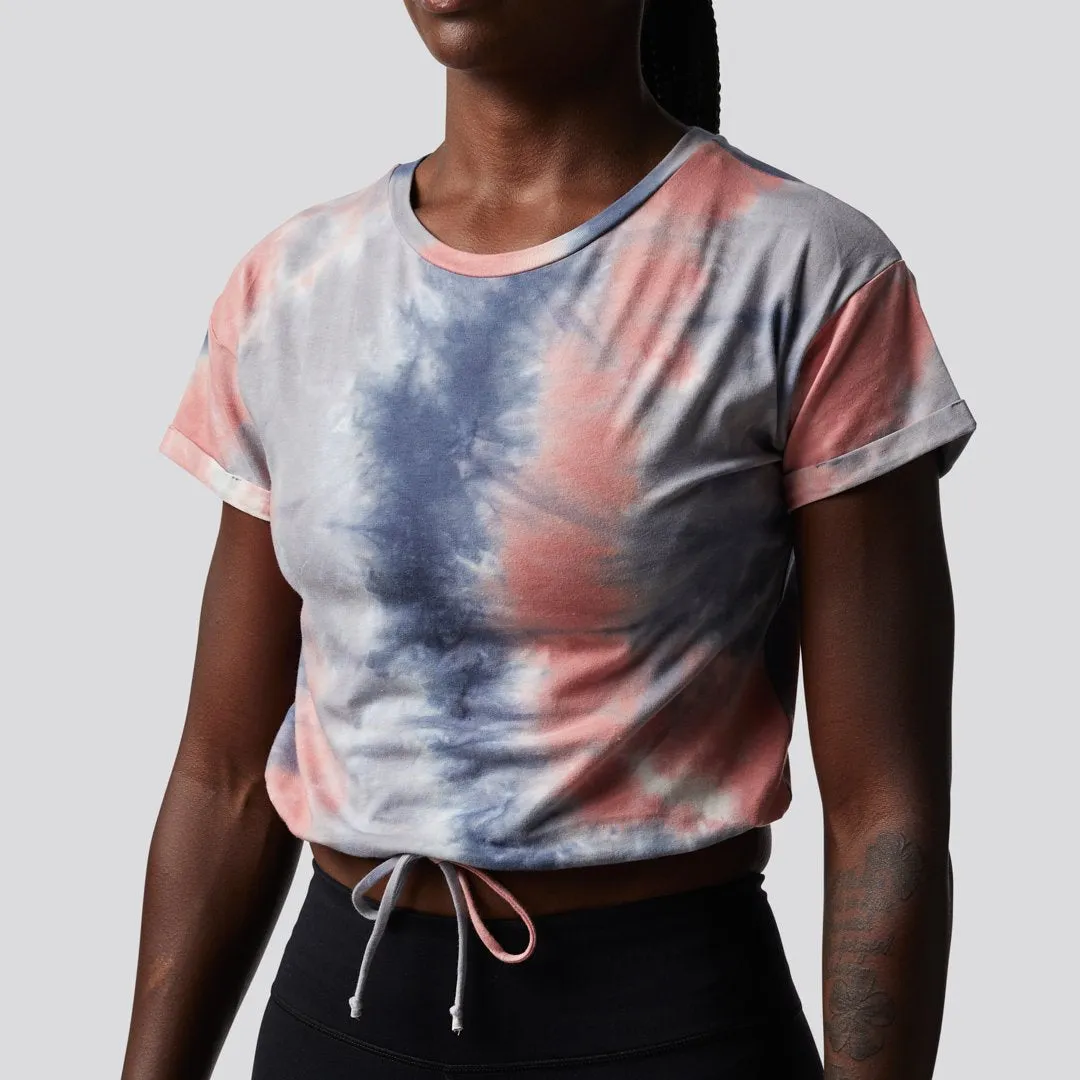 The Cropped Tie Dye Tee (Dusk)