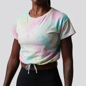 The Cropped Tie Dye Tee (Rainbow)