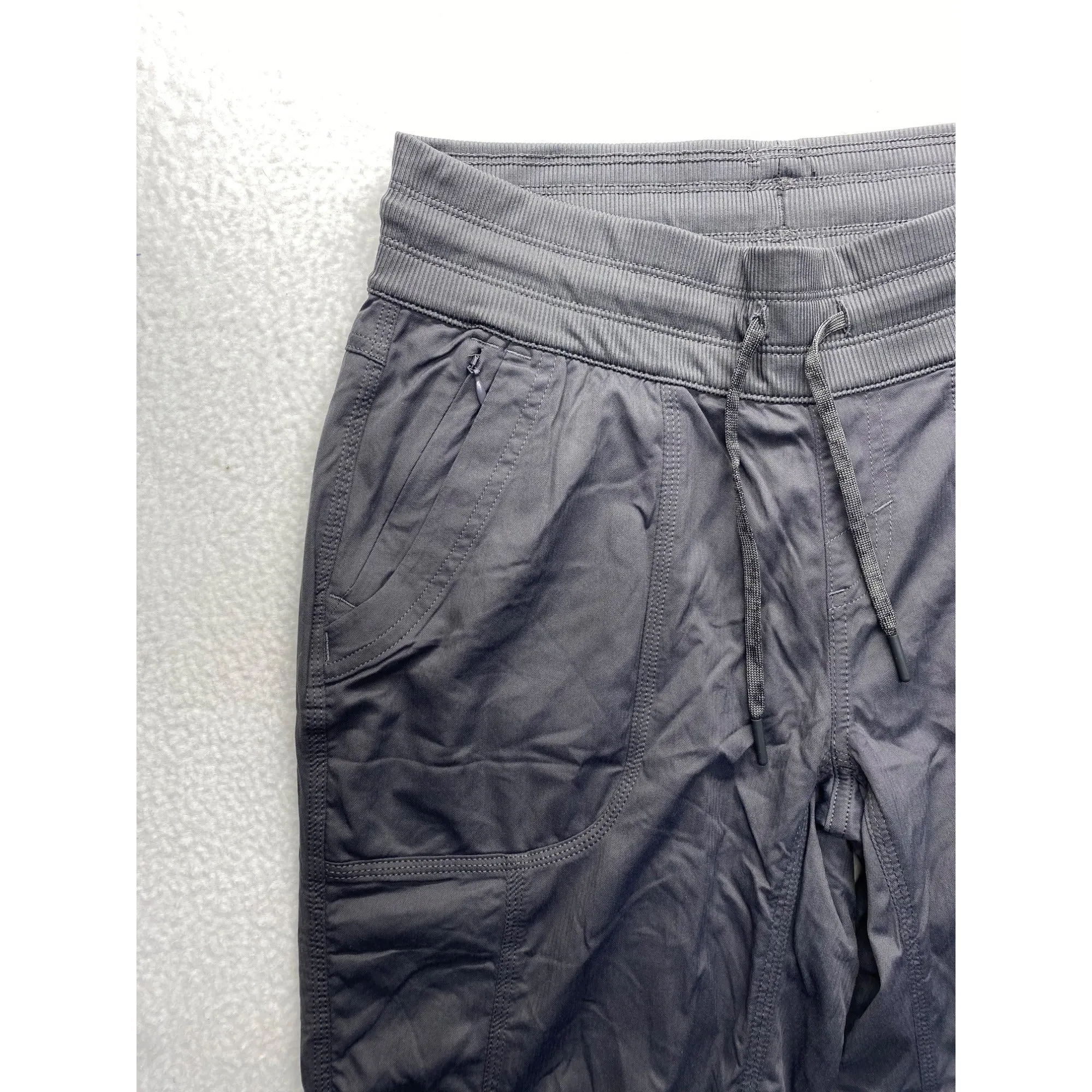 The North Face Womens Gray Lightweight Nylon Drawstring Pants #7191